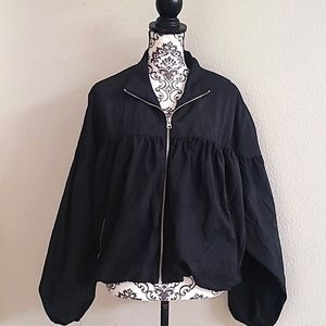 🪻 FREE PEOPLE ZIP BALLOON SLEEVES BOMBER JACKET.